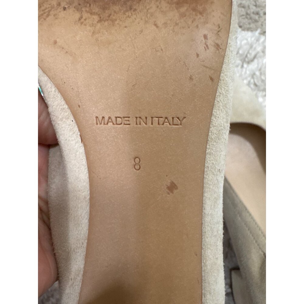 Everlane day heel suede light tan preppy money‎ 90s sz 8 - Picture 5 of 6